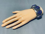 One Of The Best Ever Native American Sugulite Sterling Silver Bracelet-Nativo Arts
