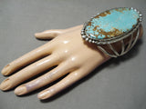 Tremendous San Felipe #8 Turquoise Sterling Silver Bracelet-Nativo Arts