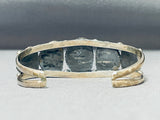 Tremendous Vintage Native American Navajo 5 Turquoise Sterling Silver Bracelet-Nativo Arts