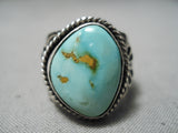 Quality Vintage Native American Navajo Sunny Reeves Sterling Silver Royston Turquoise Ring-Nativo Arts