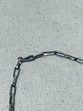 Extreme Detail Native American Navajo Turquoise Kachina Sterling Silver Necklace-Nativo Arts