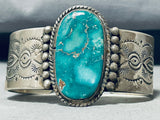 Particularly Rare Vintage Native American Navajo Damale Turquoise Sterling Silver Bracelet-Nativo Arts