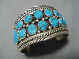 Rare Baby Bracelet Vintage Navajo Turquoise Sterling Silver Native American-Nativo Arts