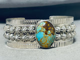 Exceptional Vintage Native American Navajo Royston Turquoise Sterling Silver Bracelet-Nativo Arts