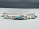 Noteworthy Native American Navajo Sleeping Beauty Turquoise Sterling Silver Bracelet-Nativo Arts