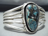 Magnificent Native American Navajo Turquoise Sterling Silver Bracelet-Nativo Arts