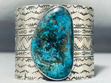 Jake Francosa San Felipe Pilot Mountain Turquoise Sterling Silver Bracelet-Nativo Arts