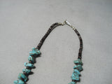 Amazing Vintage Santo Domingo Native American Navajo Turquoise Nugget Sterling Silver Necklace-Nativo Arts