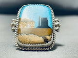 Top Five Inlayers Native American Navajo Turquoise Sterling Silver Monument Valley Ring-Nativo Arts
