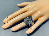 One Of The Most Unique Vintage Native American Navajo Hose Sterling Silver Ring-Nativo Arts