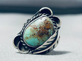 Superior Vintage Native American Navajo Royston Turquoise Sterling Silver Ring-Nativo Arts