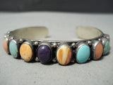 Native American Important Vintage Leo Feeney Turquoise Sterling Silver Bracelet-Nativo Arts