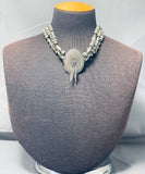 One Of The Best Choker Vintage Native American Navajo Sterling Silver Necklace-Nativo Arts