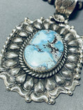 Best Yazzie Native American Navajo Sterling Silver Golen Hills Turquoise Necklace-Nativo Arts