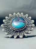 50 Gram Native American Navajo Turquoise Sugulite Sterling Silver Ring-Nativo Arts