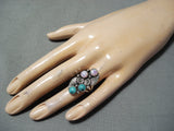 Amazing Navajo Turquoise & Opal Sterling Silver Ring Native American-Nativo Arts
