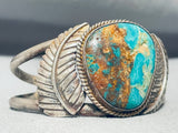Museum Vintage Native American Navajo Blue Royston Turquoise Sterling Silver Bracelet-Nativo Arts