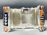 One Of The Most Intricate Vintage Native American Zuni Turquoise Sterling Silver Bracelet-Nativo Arts
