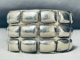 One Of The Most Detailed Vintage Native American Navajo Sterling Silver Repoussed Bracelet-Nativo Arts