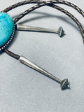 Exceptional Vintage Native American Navajo Kingman Turquoise Sterling Silver Bolo-Nativo Arts