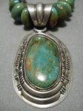 Best Vintage Native American Navajo Delbert Gordan Royston Turquoise Sterling Silver Necklace-Nativo Arts