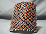Best Native American Navajo Coral Cubed Coral Sterling Silver Bracelet Cuff-Nativo Arts