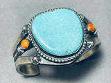 Chimney Butte Native American Navajo Pilot Mountain Turquoise Sterling Silver Bracelet-Nativo Arts