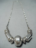 Dazzling Navajo Native American Sterling Silver Necklace-Nativo Arts