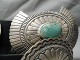 Detailed!! Native American Navajo Royston Turquoise Sterling Silver Concho Belt-Nativo Arts