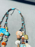 One Of The Most Unique Native American Zuni Turquoise Jacla Necklace- 249 Grams!-Nativo Arts