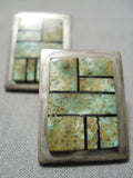 Important Vintage Native American Navajo Royston Turquoise Sterling Silver Earrings-Nativo Arts