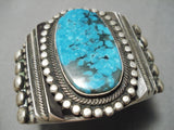 One Of The Best Vintage Native American Navajo Rick Martinez Turquoise Sterling Silver Bracelet-Nativo Arts
