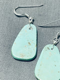 Authentic Native American Navajo Turquoise Sterling Silver Earrings-Nativo Arts