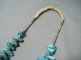 Amazing Vintage Native American Navajo Large Royston Turquoise Necklace-Nativo Arts