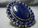 Best Modernistic Navajo Lapis Huge Sterling Silver Native American Ring-Nativo Arts