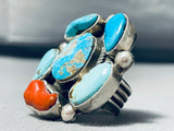 Most Chunky Toledo Family Vintage Native American Navajo Turquoise Sterling Silver Ring-Nativo Arts