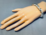 Heavy Thick Hand Heat Twisted Vintage Native American Navajo Sterling Silver Bracelet-Nativo Arts