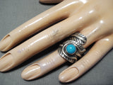 Signed Vintage Navajo Native American Sleeping Beauty Sterling Silver Ring-Nativo Arts