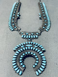 Phenomenal Vintage Native American Hopi Signed Kingman Cluster Sterling Silver Necklace-Nativo Arts
