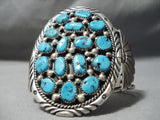 Marvelous Vintage Native American Navajo Turquoise Sterling Silver Bracelet-Nativo Arts