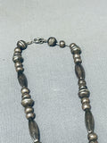 Huge Heart Vintage Native American Navajo Sterling Silver Hand Tooled Necklace-Nativo Arts