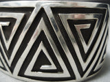 Magnificent Vintage Native American Navajo Clyde Begay Sterling Silver Bracelet Cuff-Nativo Arts