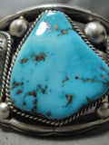 The Biggest Best Vintage Native American Navajo Mary Morgan Turquoise Sterling Silver Bracelet-Nativo Arts