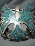 Astonishing Vintage Native American Navajo Turquoise Sterling Silver Bracelet Old-Nativo Arts