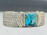 Native American One Of Most Precise Sun Stamp Vintage Navajo Turquoise Sterling Silver Bracelet-Nativo Arts