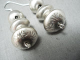 Hand Forged Sterling Silver Vintage Native American Navajo Earrings-Nativo Arts