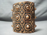 Huge Navajo Super-wide Copper Bracelet Native American-Nativo Arts
