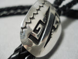 Marvelous Navajo Sterling Silver Bolo Native American-Nativo Arts