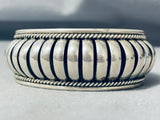Remarkable Native American Navajo Handmade Basket Sterling Silver Bracelet Marked-Nativo Arts