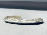 Thicker Vintage Native American Navajo Traingular Cuff Sterling Silver Bracelet-Nativo Arts